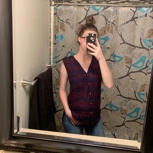 H&M checkered blouse